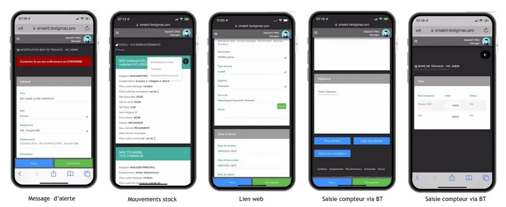 XMAINTGMAO sur smartphone et tablette : mobilité totale
